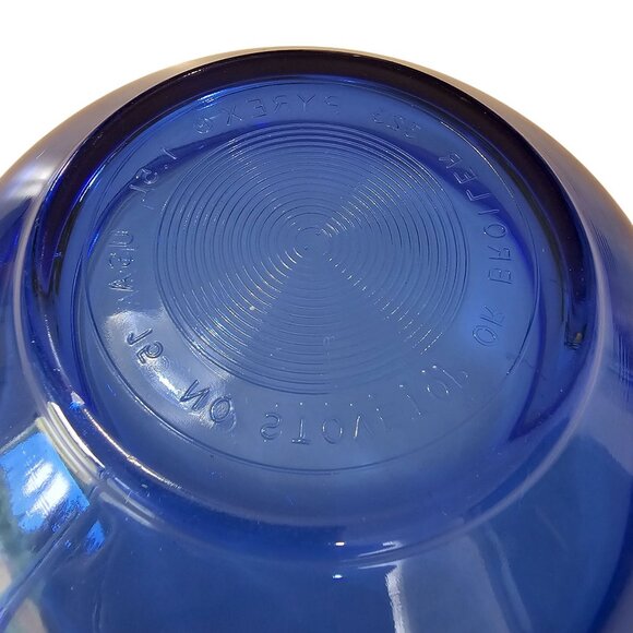 Pyrex Glass Mixing Bowls 1.5qt cobalt blue small 8.5" mixing dish nesting kitche - Picture 5 of 9